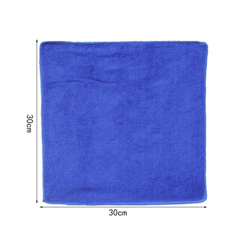 

30*30CM Blue Microfiber Car Cleaning Towel Kitchen Wash Auto Car Home Cleaning Wash Clean Cloth Superfine Fiber