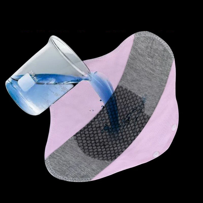 5 PCS 23CM Anti-slip Graphene Antimicrobial Sanitary Pads Reusable Care Pads Breathable Maternity Menstrual For Women