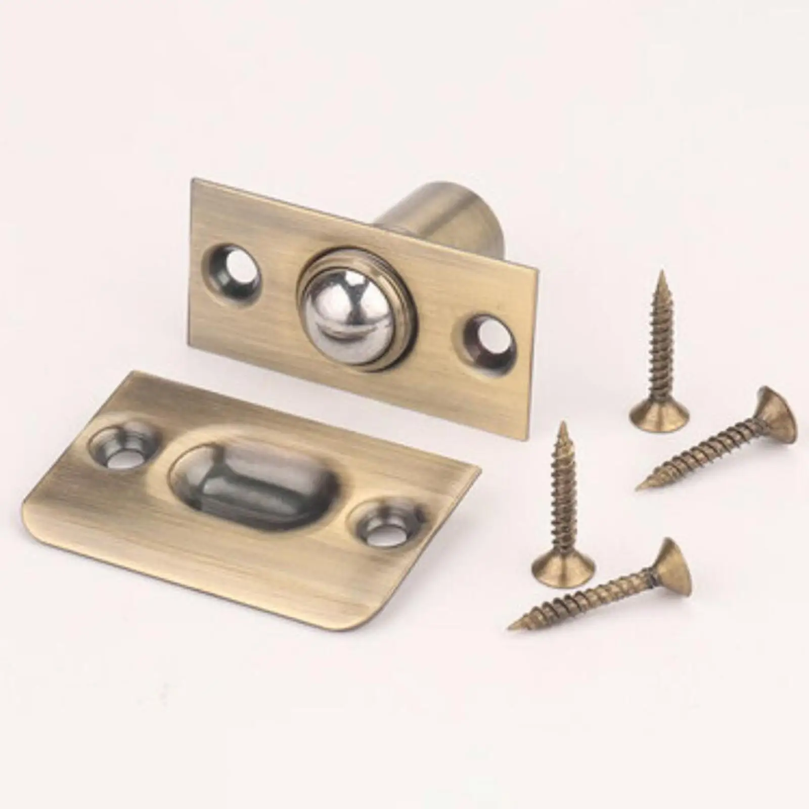 Adjustable Ball Door Catches Beads Lock Roller Ball Catch Spring latches for Internal Closet Cupboard Bathroom