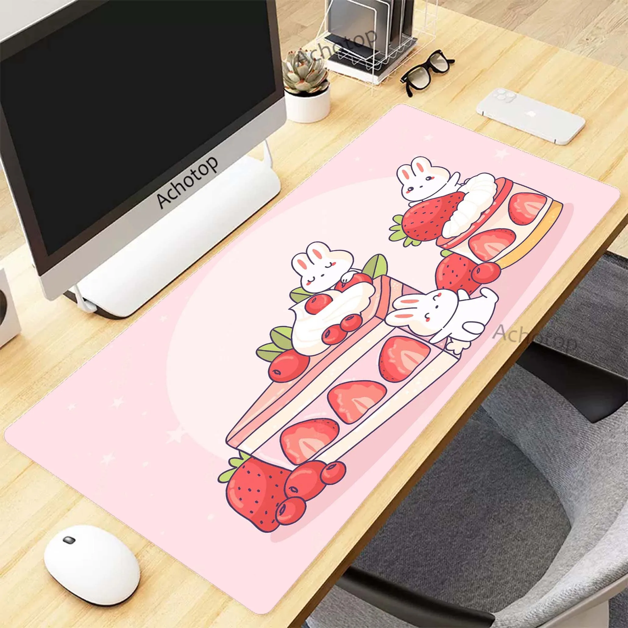 

Cute Zoon Pink Extended Mousepad Gaming Speed Keyboard Pads Kawaii Desk Mat Office Mouse Pad Tapis De Souris 900x400mm Soft Pad