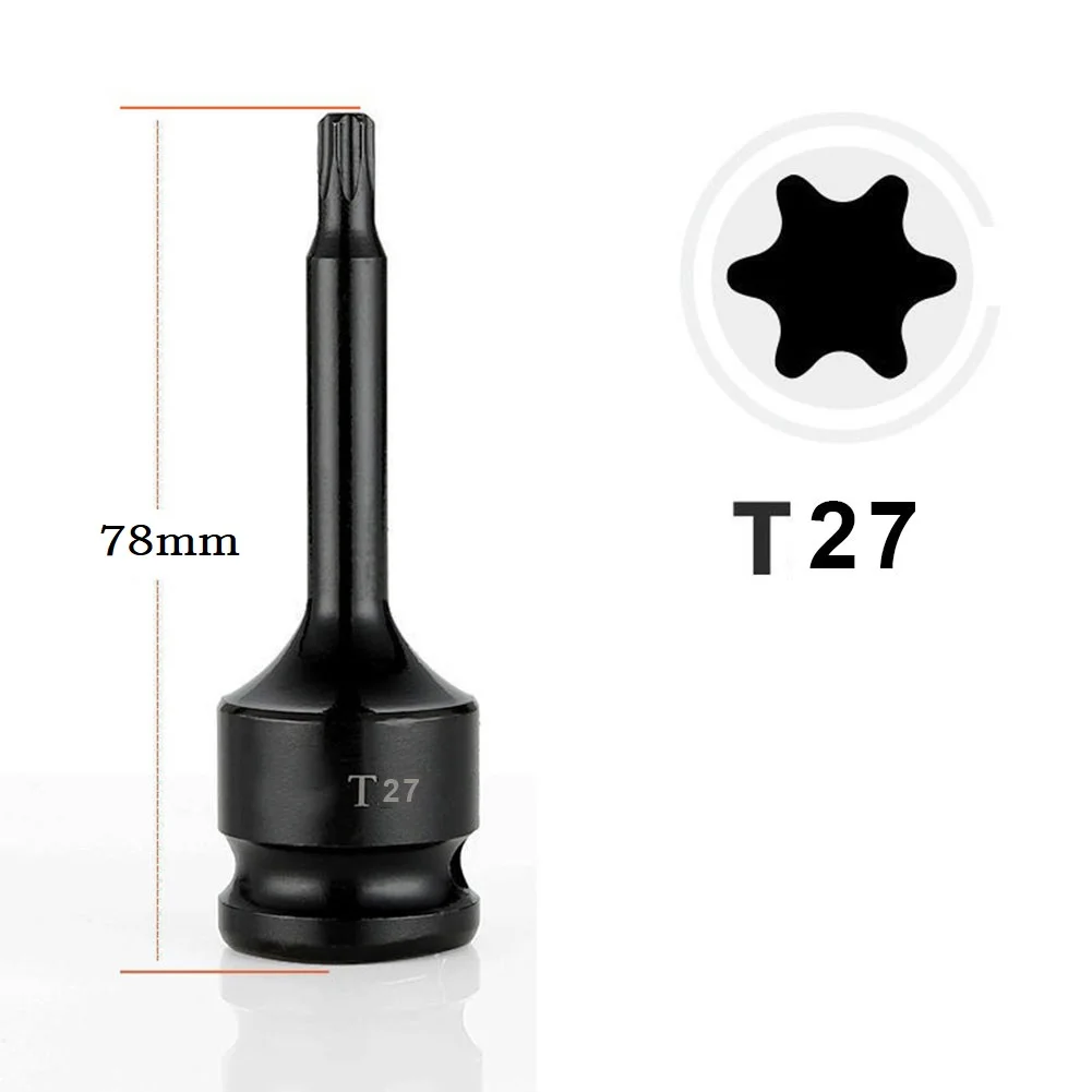 1PC 1/2 zoll Hex Torx Buchse Adapter für Torx Schraubendreher Bit Stick Buchse Air Wrench Adapter Kopf für T20 T40 für T30 T100 Repai – Detail 6