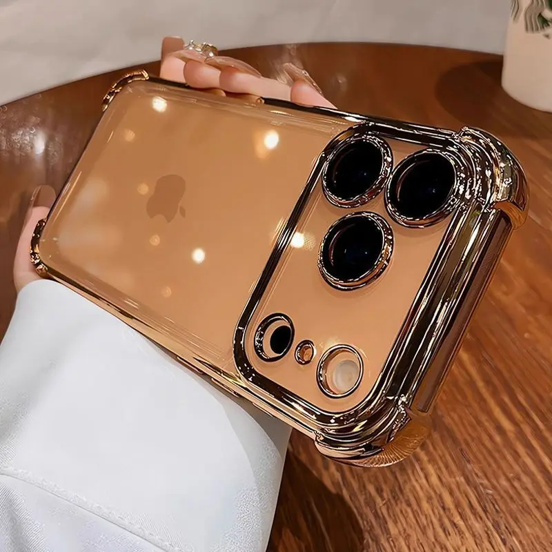 Luxury Electroplated Airbag TPU Phone Case - Soft Back Cover