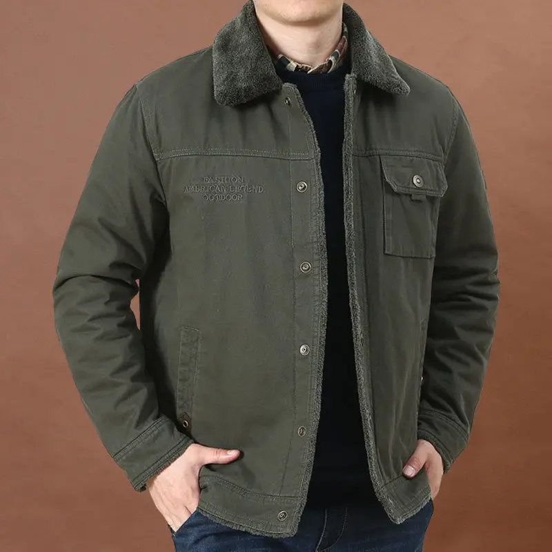 

2022 New Winter Jacket Men Cotton Padded Warm Thickening Parka Coat Casual Corduroy Short Male Jacket Men's Brand Clothing T157