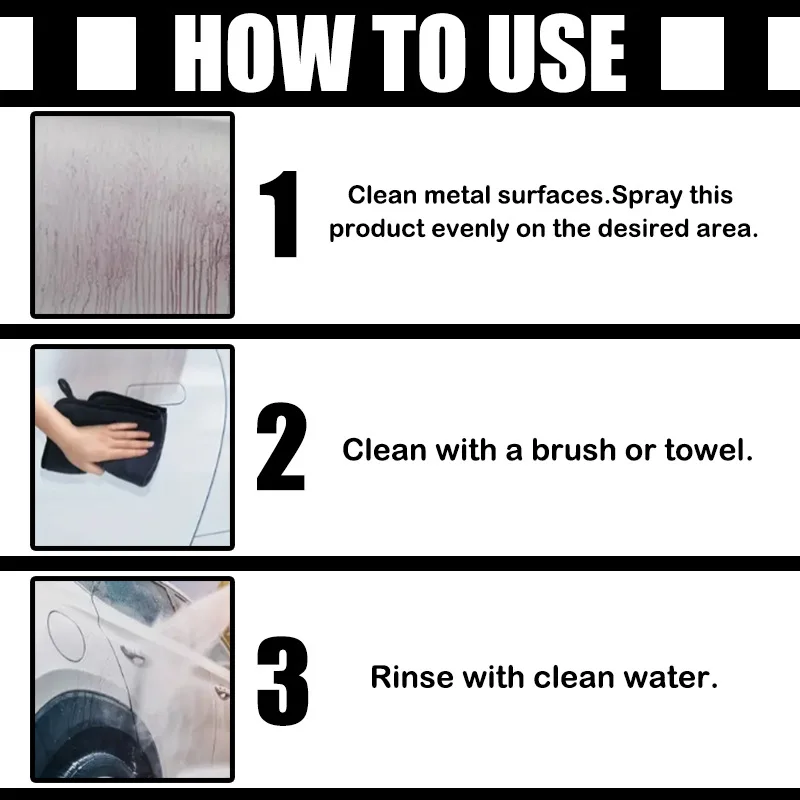 Wheel Iron Remover 100ml Alloy Wheel Cleaner Spray Brake Dust Iron & Rust Remover for Chrome/Alloy Rims