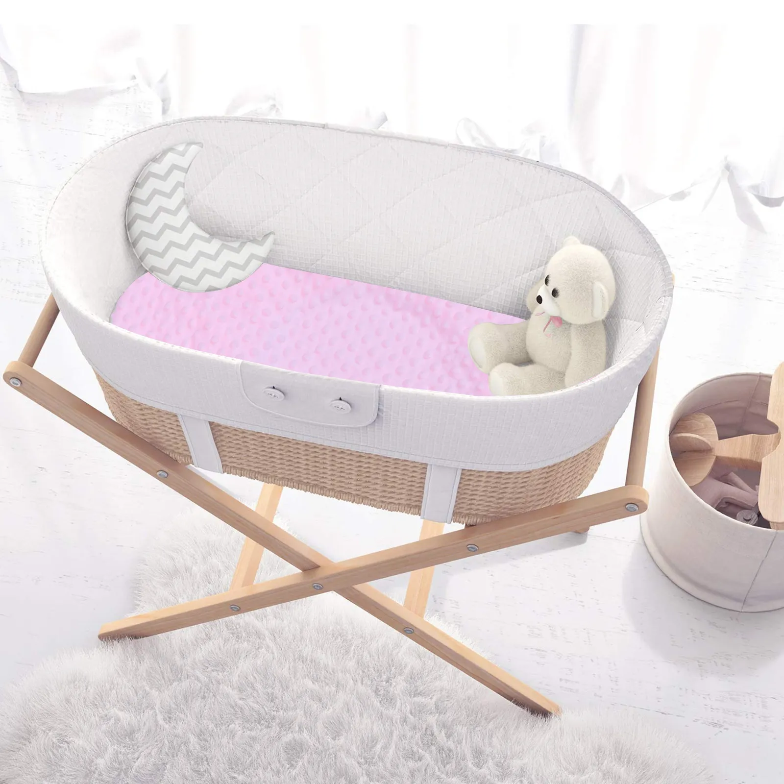 침대용 피티드 시트 부드럽고 방수 기능이 있으며 통기성이 좋은 용 침대 커버, 아늑한 수면 환경 유모차용
