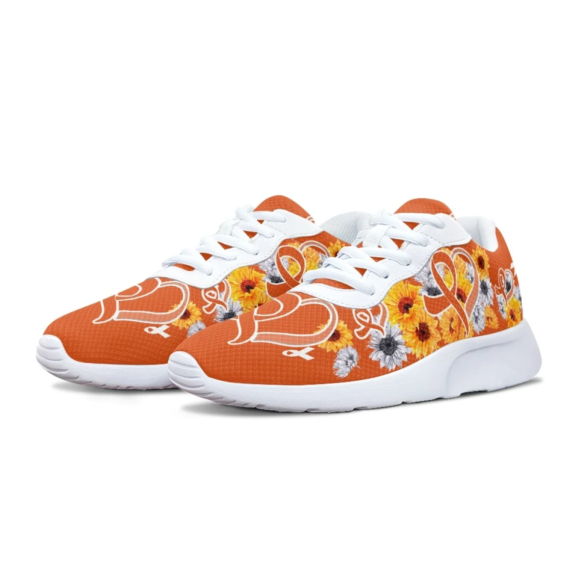 Awareness Sunflower Ribbon Women's Fashion Soft Sneaker Wear-resistant Outdoor Casual Shoes Lightweight Breathable Walking Shoes