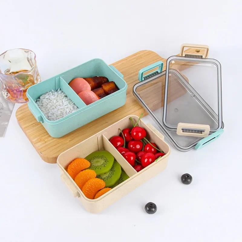 

Bento Box Lunch Boxes for Adults Kids Stackable Japanese Lunchbox with Compartments Leak Proof Meal Prep Container Cutlery Set