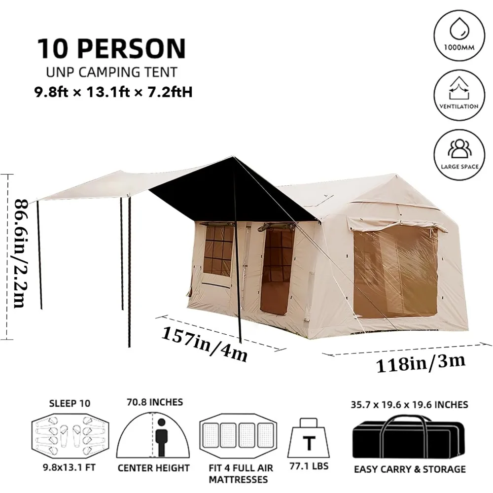 10–12 Person Inflatable Camping Tent