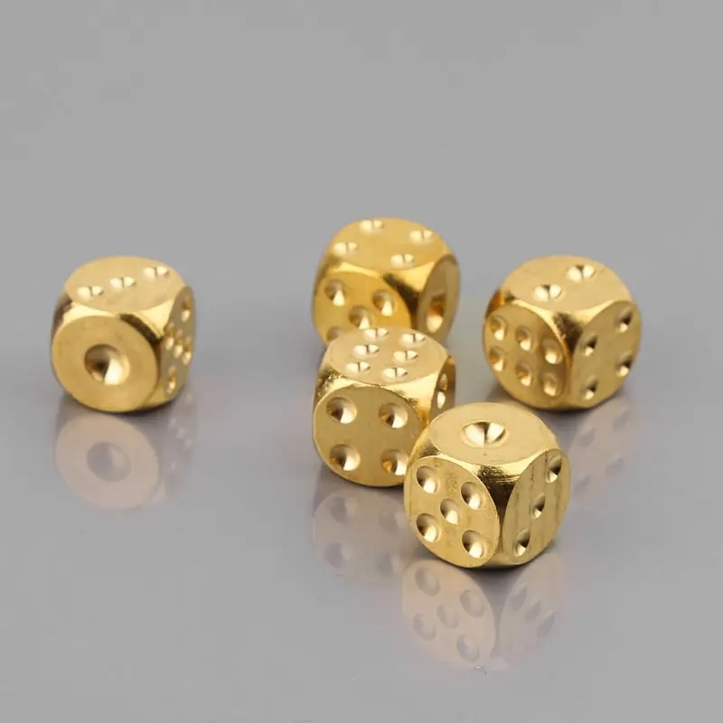 1Pc Brass Standard Six Sided Rounded Corners 20mm 0.78In Funny Decider