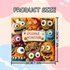 Adults with Simple Decompression Cute Doodle Little Monster Coloring Book Perfect Gift for Parties and Birthdays 4