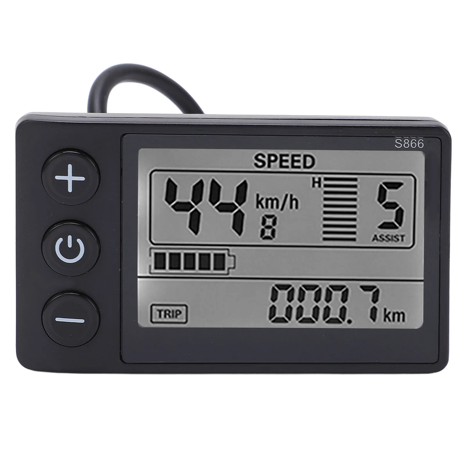 Nouveau S866 vélo électrique LCD affichage compteur 24V 36V 48V panneau de commande avec prise étanche IP65 accessoires de vélo électrique