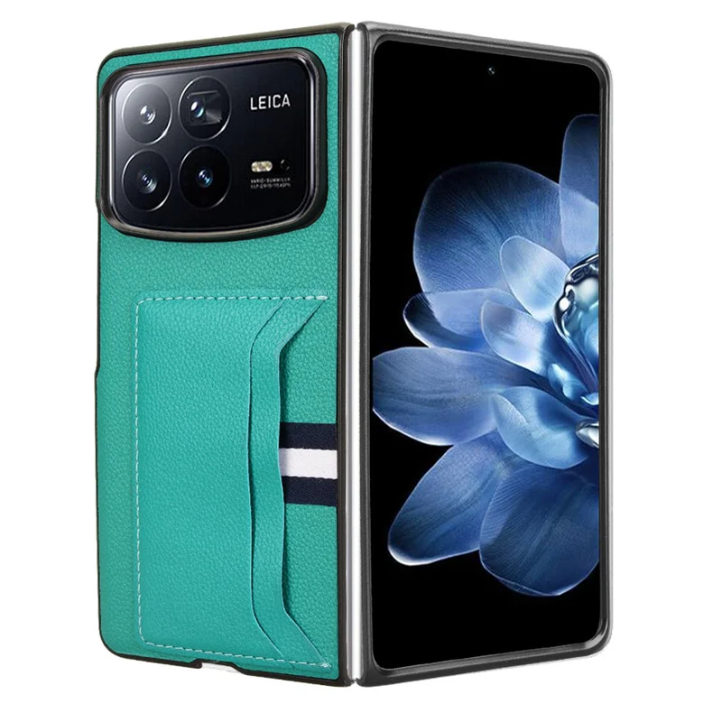 Luxurious Lychee Pattern Folding Screen Case for Xiaomi Mix Fold 4 with Built-in Card Holder