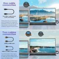 144 Гц 16-дюймовый портативный монитор FHD IPS-экран 1200P HDR 16:10 Дисплей с отверстием VESA HDMI USB Type-C Внешний второй монитор — изображение 6