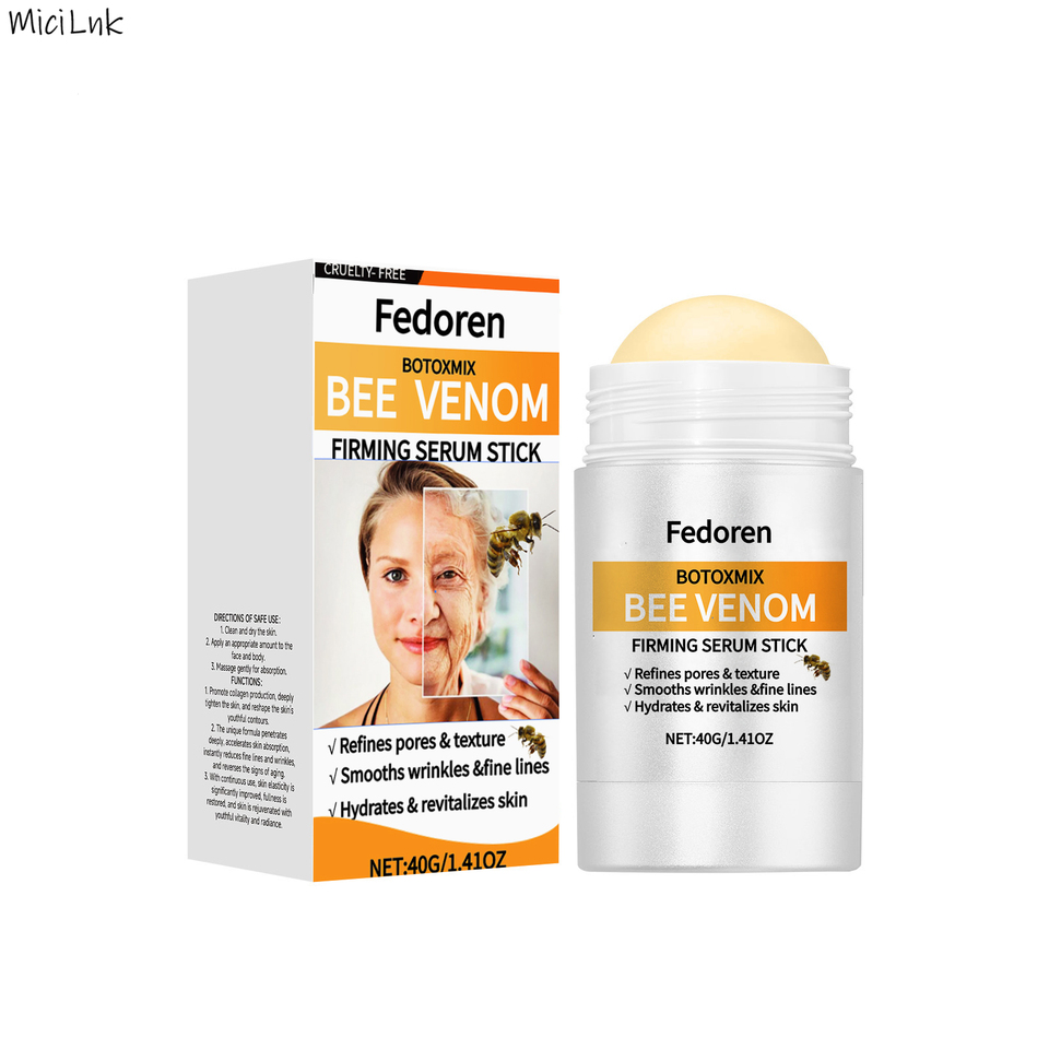 40g Bee Venom Brightening Face and Neck Cream Stick Moisturizing Facial Skin Firming Rejuvenation Neck Lift Stick Cream