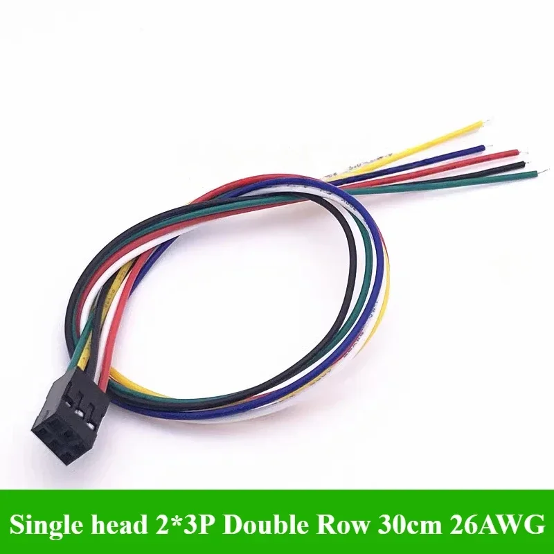 2.54MM 이중 행 DUPONT LINE 커넥터 플러그 (와이어 점퍼 케이블 포함) 30cm 26AWG 2*2/3/4/5/6/7/8/10 핀 암 단일/이중 헤드