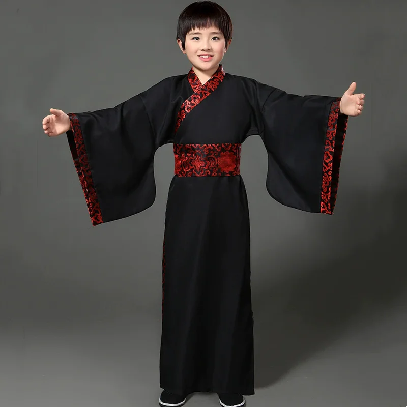 Perform Baby Dress Hanfu Boy Cosplay Children Costumes Traditional Chinese Clothing Vestido Stage Outfit Long Kids Tang Dresses 6