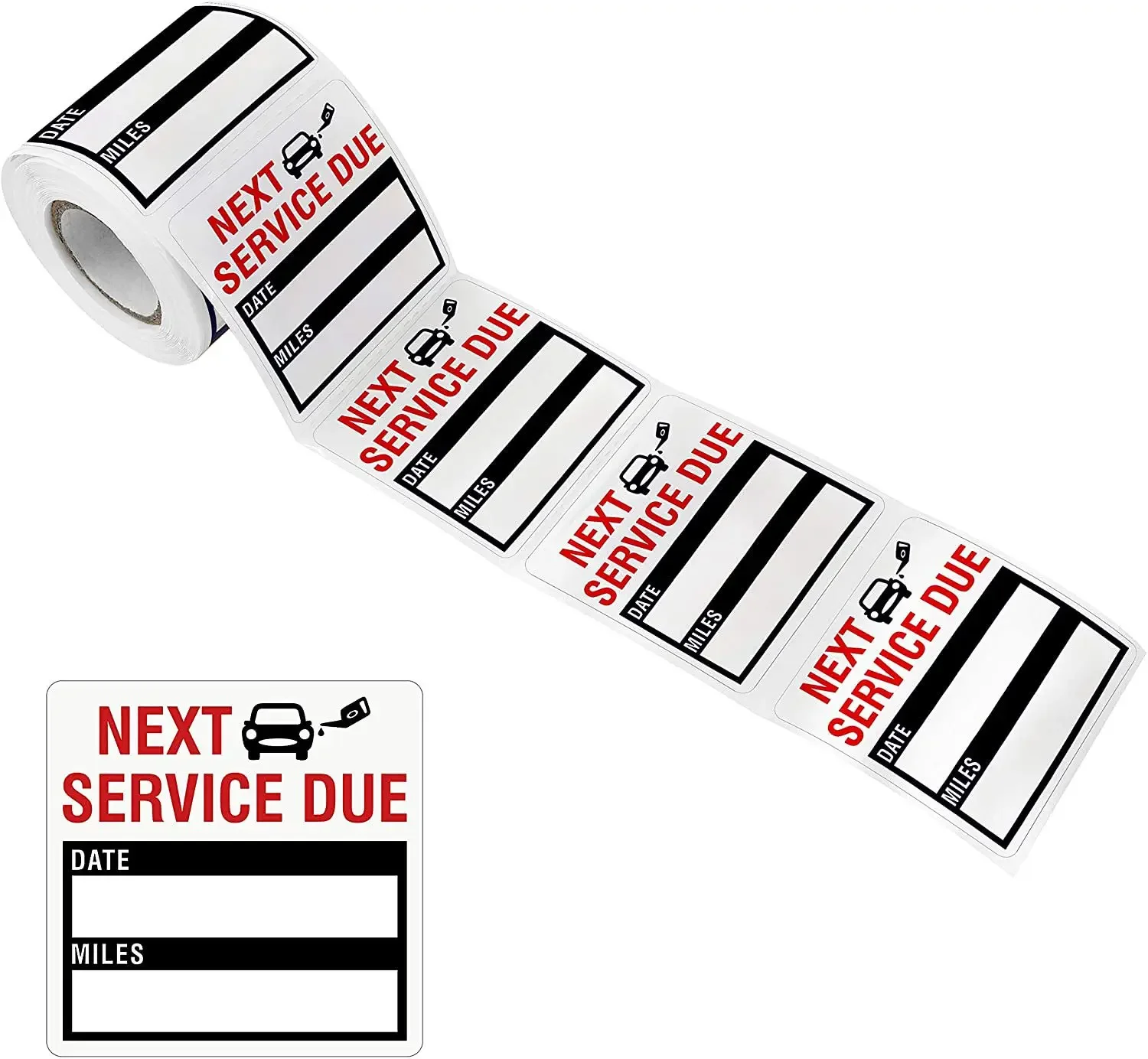 

150pcs roll Oil Change Maintenance Service Reminder Stickers Window Sticker Adhesive Labels Car Sticker "NEXT SERVICE DUE"