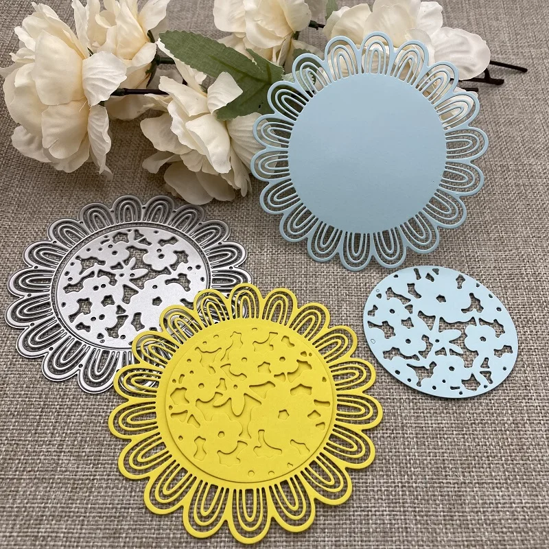 

Flower circle frame Metal Cutting Dies Stencils For DIY Scrapbooking Decorative Embossing Handcraft Die Cutting Template