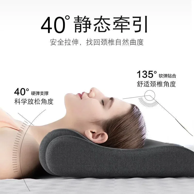 Cervical pillow for protecting the spine, improving sleep, massage, traction and heating of the spine to repair the pillow