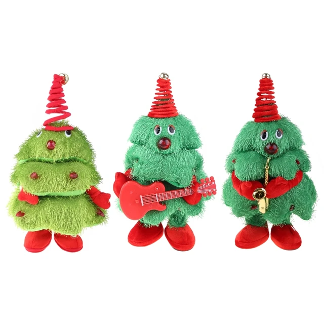 Electric Christmas Tree Plush Doll Cute Remote Control Music Children's Toy Gift Plush Doll Singing Dancing Music Party 1