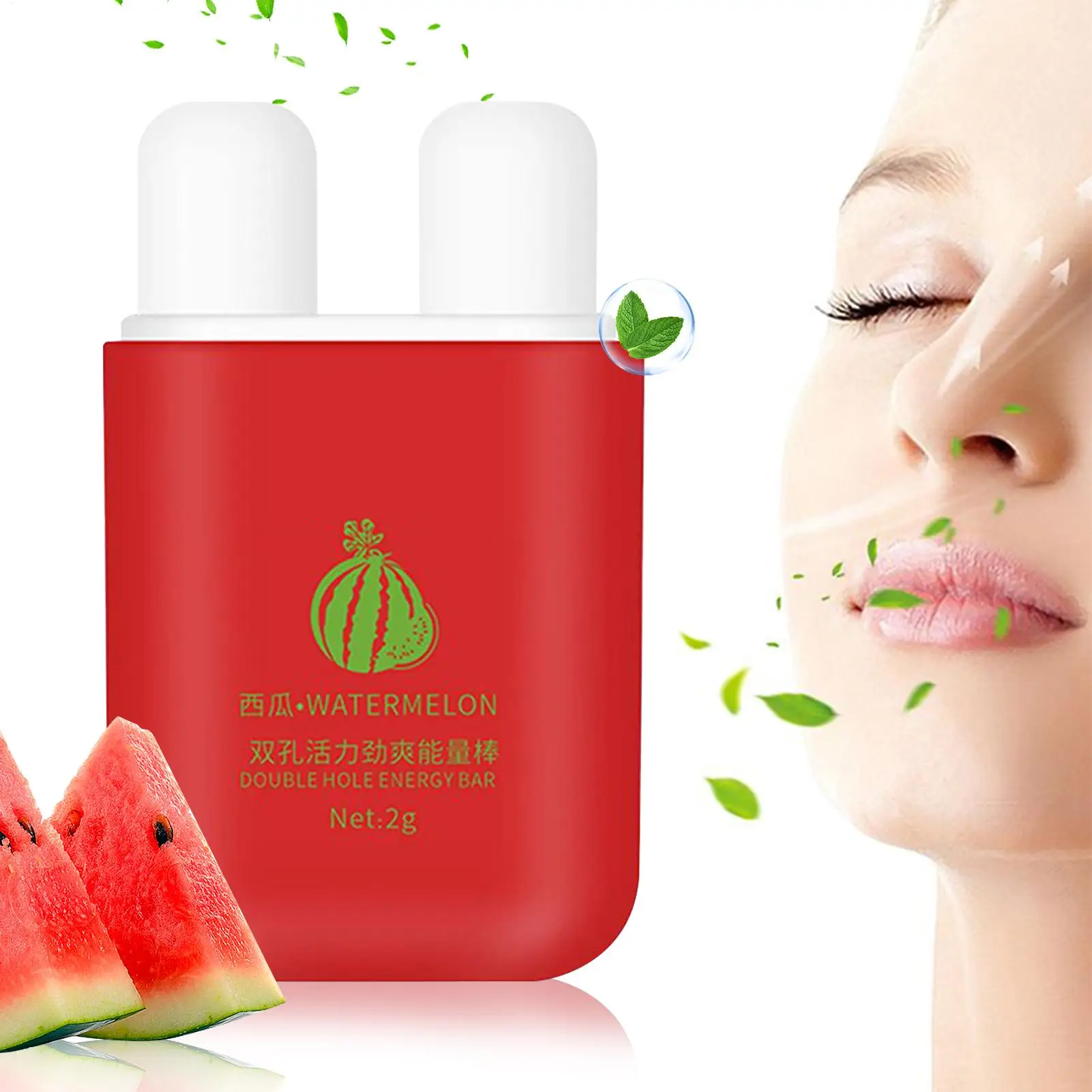 Double-Hole Tube Nasal Inhaler Stick For Energetic Inhaling Nasal Inhaler With Refreshing Sensation For Studying & Overtime Work