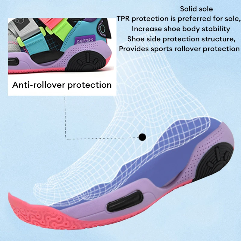 أحذية كرة السلة للأطفال البنات مبطنة ممتصة للصدمات...