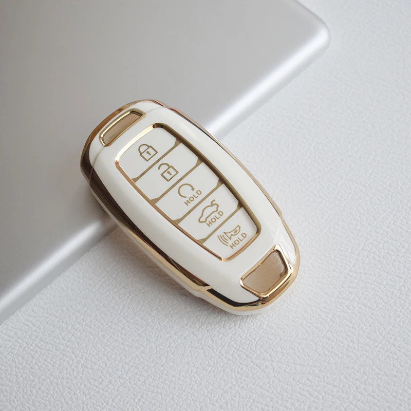 5 Buttons Car Key Case Cover Shell Fob For Hyundai Creta I20 I30 IX35 IX25 Elantra Grandeur Accent Solaris Sonata Palisade Kona
