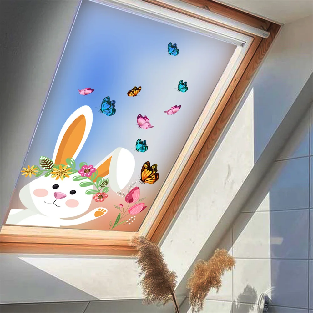 

Wall Decal Wall Sticker Creative 1 Set Accessories Casement Decorations Door Easter Glass Home Living Room Spring
