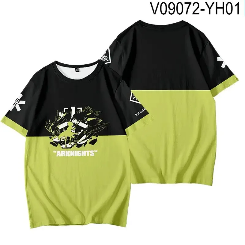 Arknights 3d printing T-shirt summer fashion around neck short sleeve popular game streetwear 2024