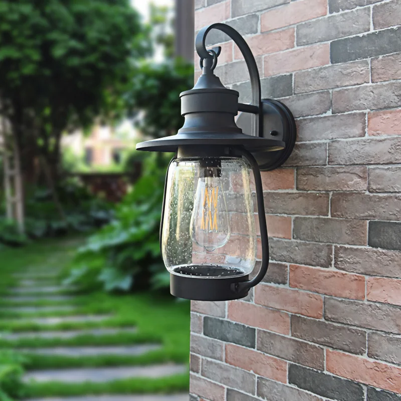 Aluminum horse lamp outdoor wall lamp waterproof and rust proof courtyard balcony retro villa garden wall