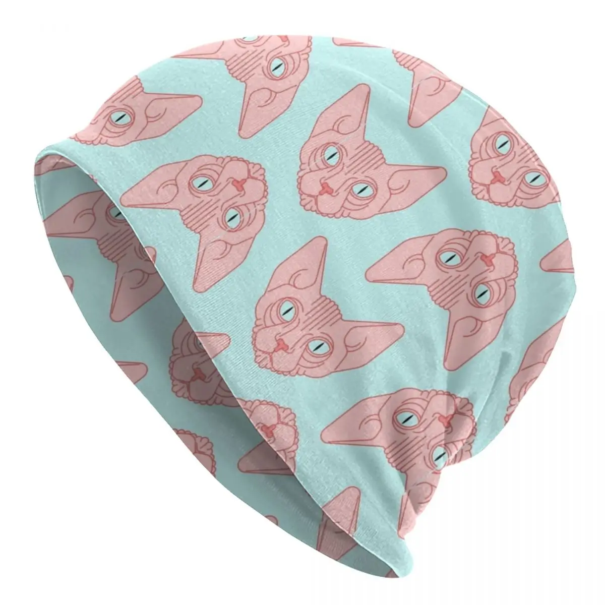 

Cute Sphynx Cat Pattern Cap Sphynx Cat Lover Fashion Adult Outdoor Skullies Beanies Hat Spring Warm Dual-use Bonnet Knit Hat