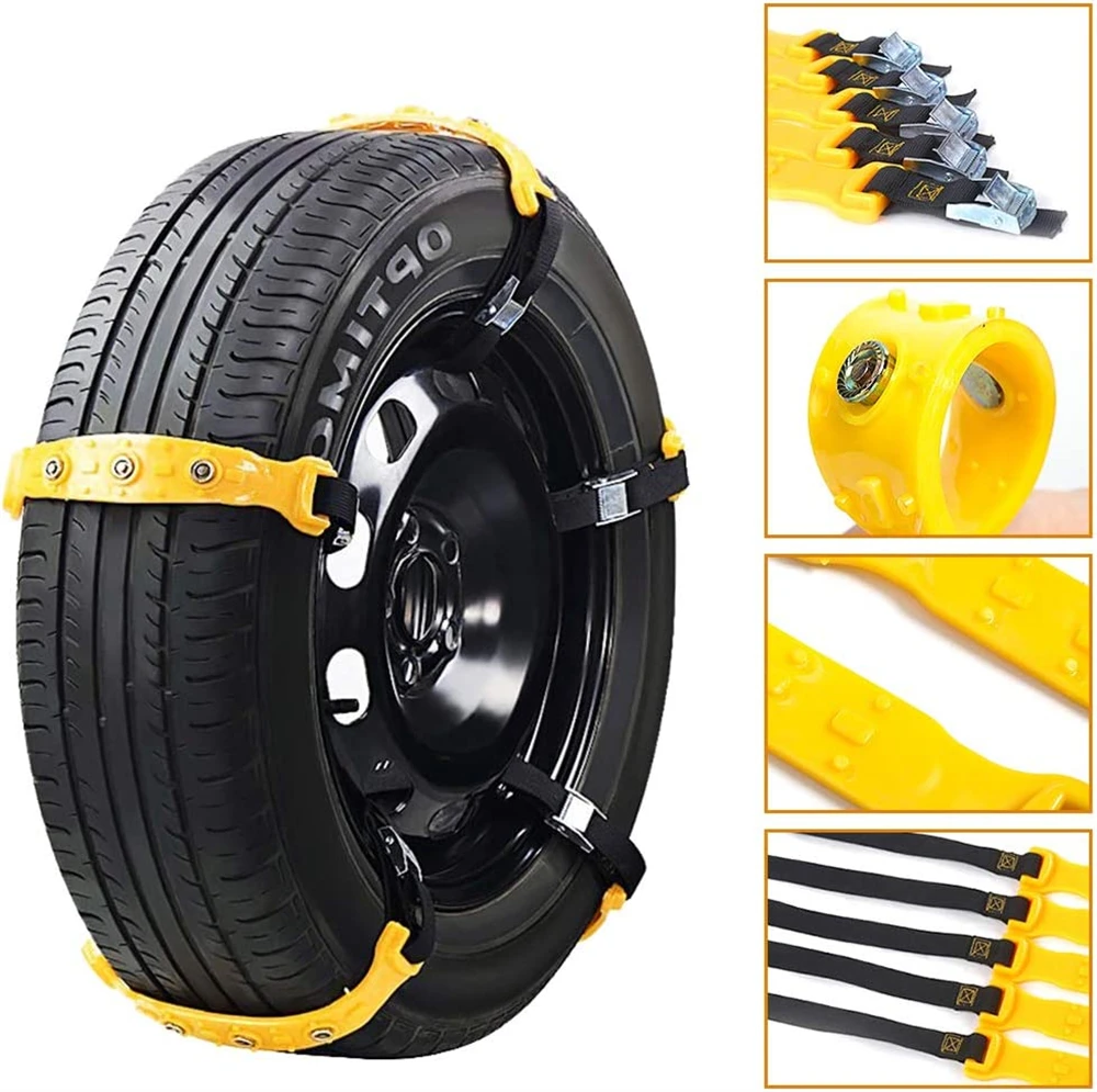 Motorcycle Snow Chains Car Winter Wheel Chain Off Road Anti-skid Tire Chain Winter None Slip Snow Band Chains 10PCS tire chains