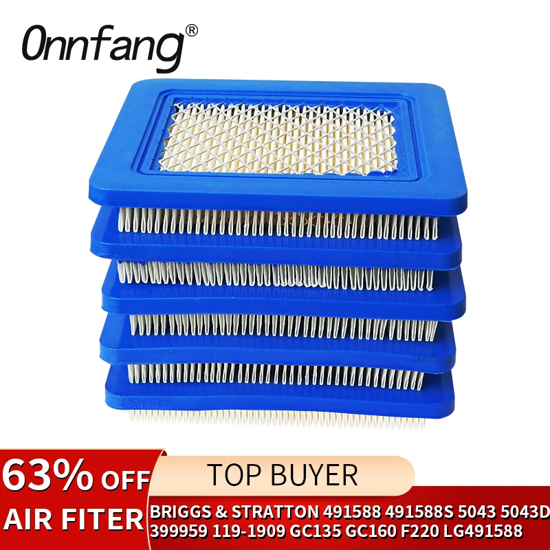 Onnfang Air Filter Lawn Mower Filters for Briggs & Stratton 491588