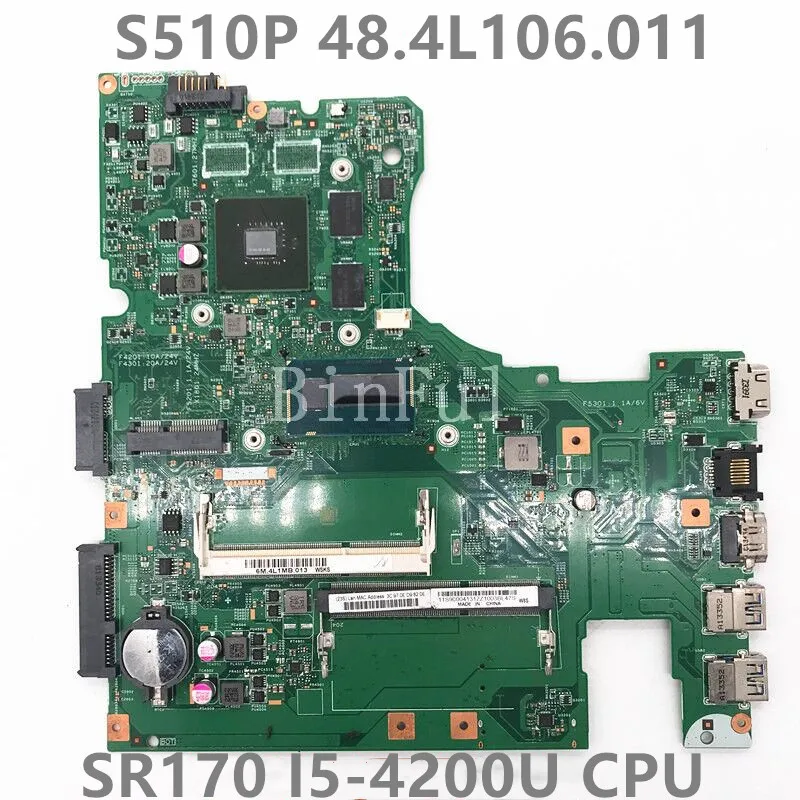 

Mainboard For LENOVO Ideapad S510P Laptop Motherboard 12293-1 48.4L106.011 With SR170 I5-4200U CPU 100% Full Tested Working Well
