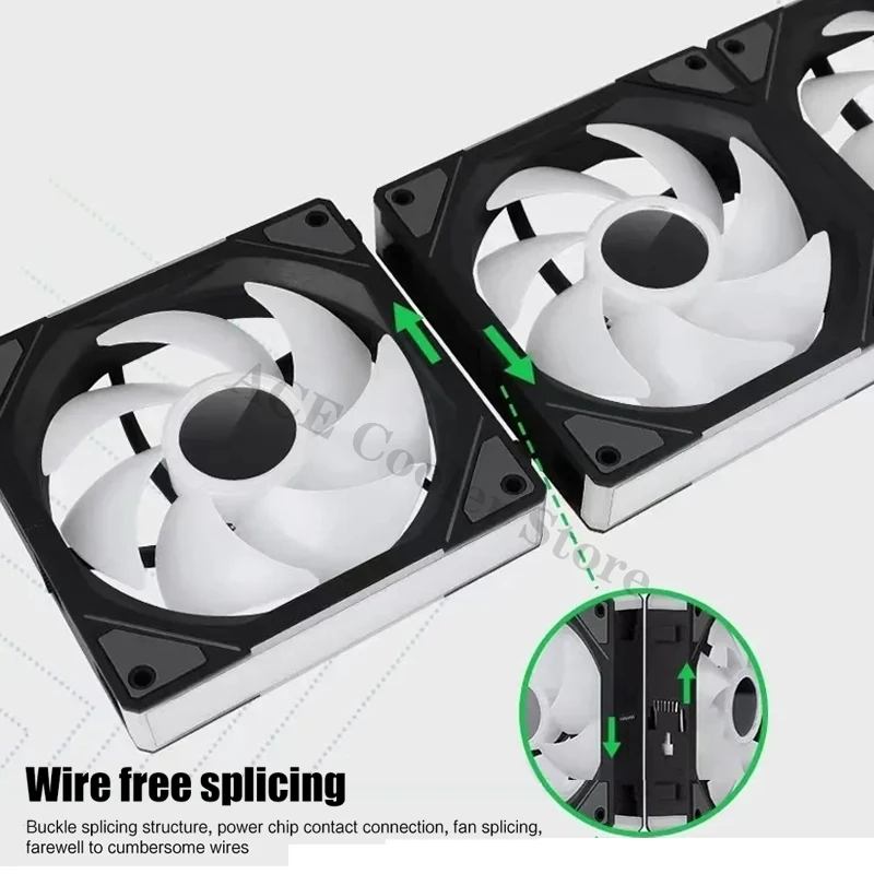Uni Fan Sl120 com Espelho Infinito Efeito de Lâmpada Argb em Lâmina Reversa 3pin 5v Espaço Ilimitado Mute Watercooler Ventilateur - Imagem 3