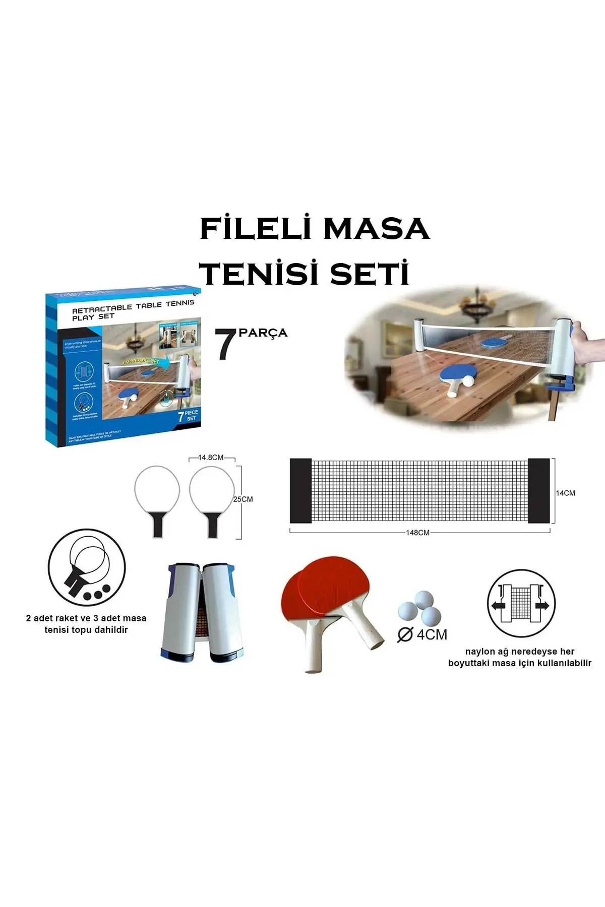 

Triathlon / Mesa Table Tennis Mesh Portable Racquet Ball Set 2 Racket And 3 Tennis Equipment & Accessories Sports Outdoor