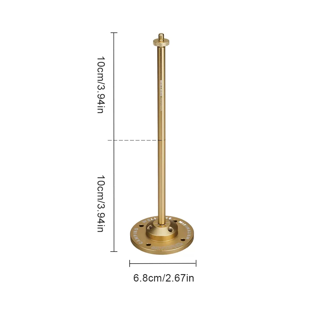 Lantern Stand Holder Aluminum Alloy Desktop Light Stand 1/4In Extended Pole Detachable Light Pole for Outdoor Camping