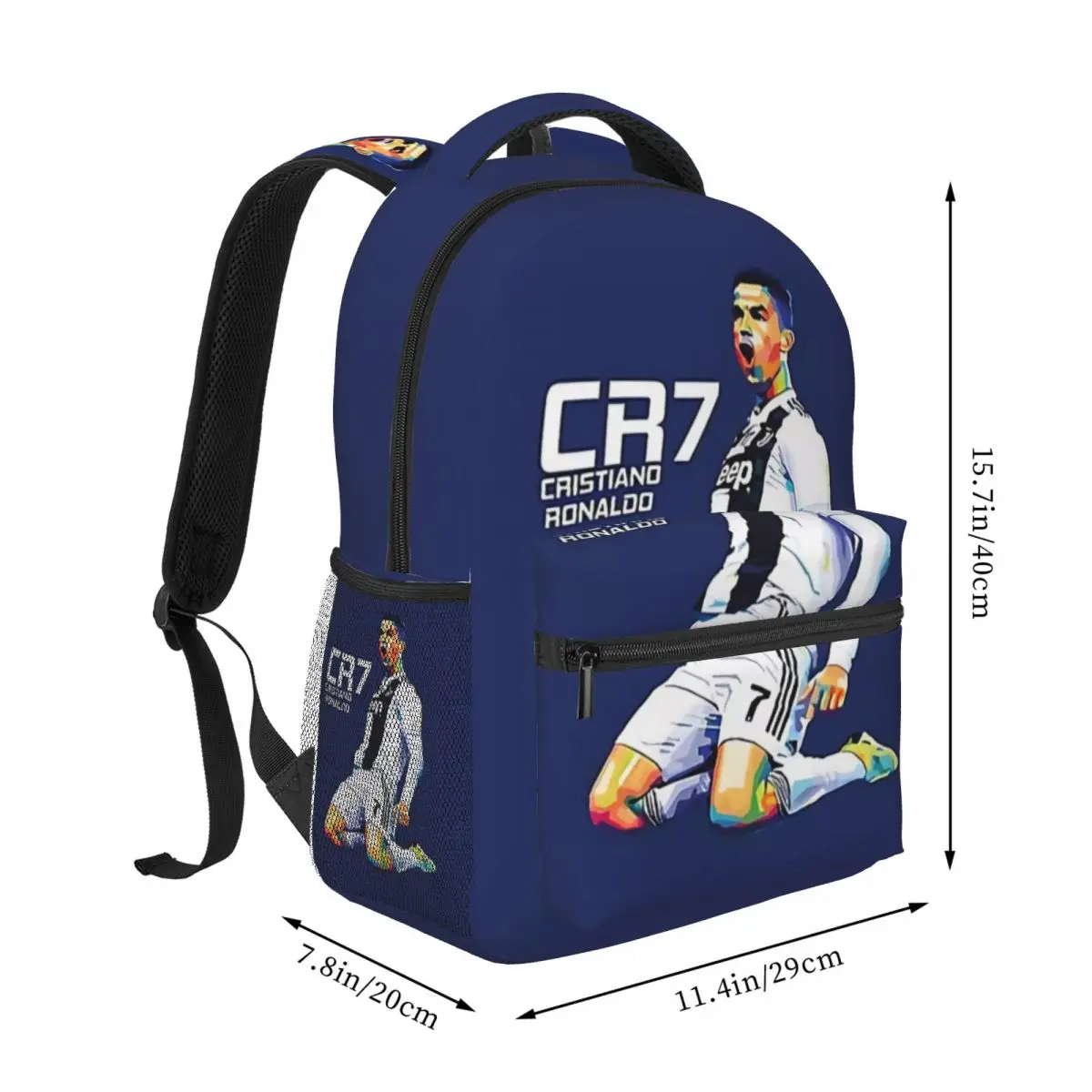 CR7 Cristiano Ronaldo Backpack Student Schoolbag for Men Women Laptop Canvas Bags 2