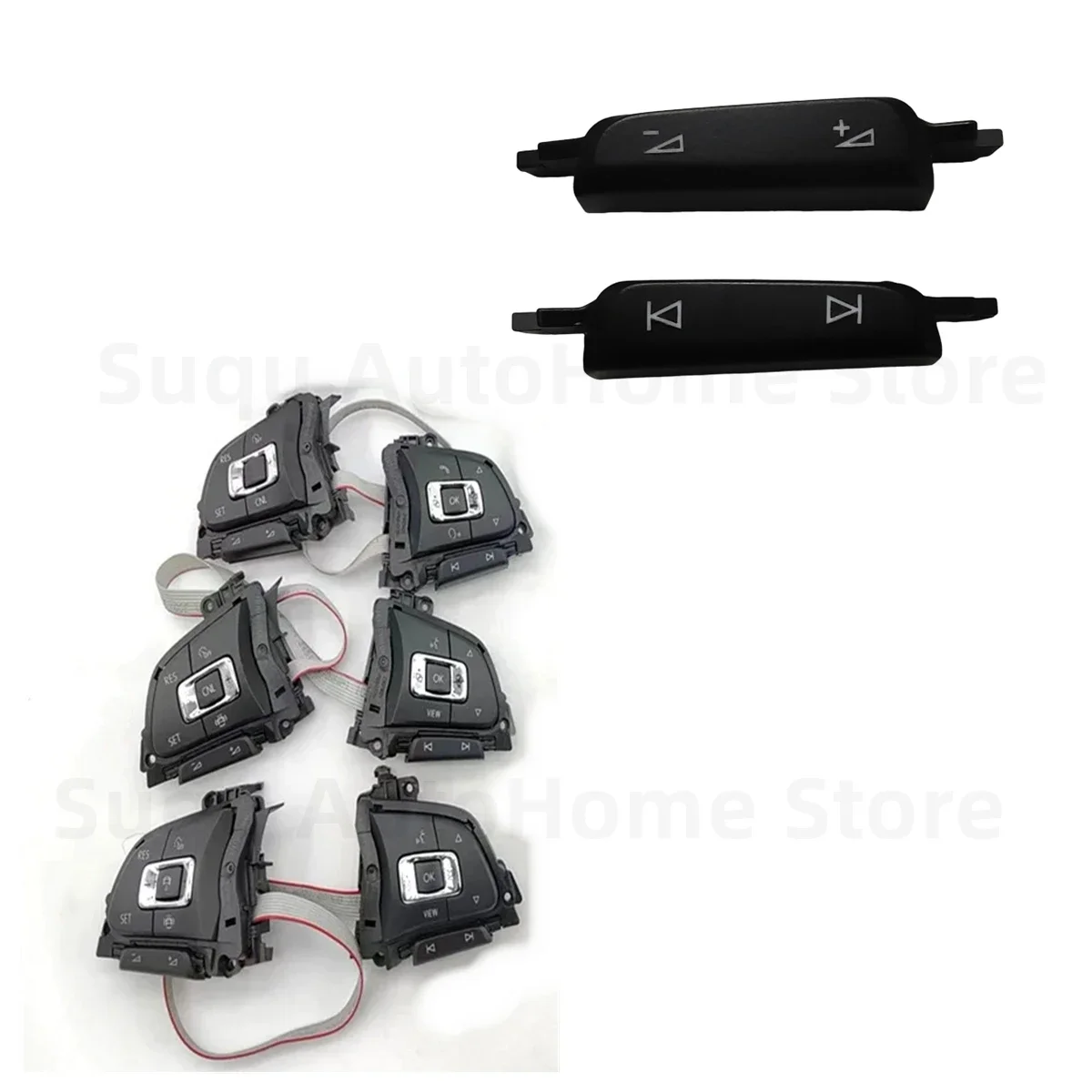 1pc Multifunction Steering Wheel Volume Button Cover Trim For VW 
