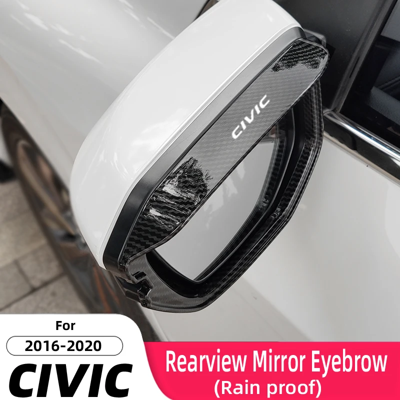 For Honda Civic Ten Generation Civic Protector Rain Cover Car Rearview Mirror Eyebrow Rain Cover