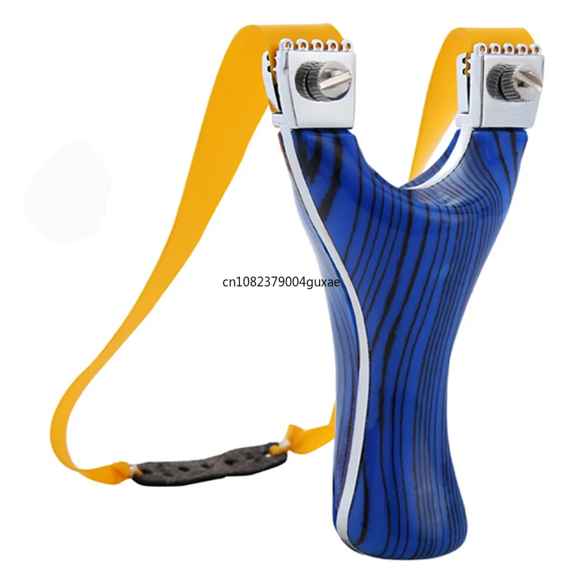 Outdoor Slingshot Metal Abrasive Solid Wood Grip