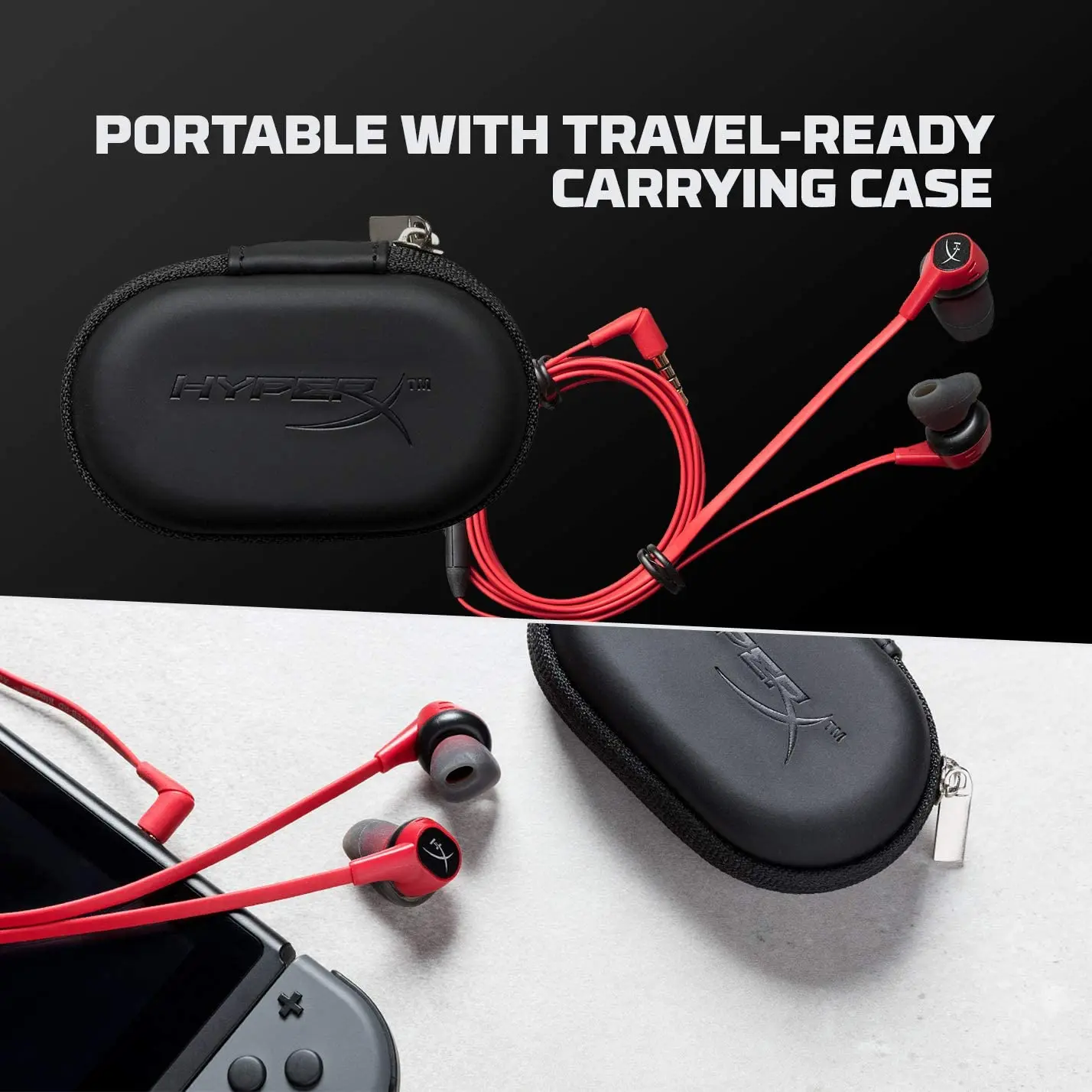 Original HyperX Cloud Earbuds Gaming Earbuds with Mic Immersive Wired In game Audio In Ear Headphone for Huawei gaming headset