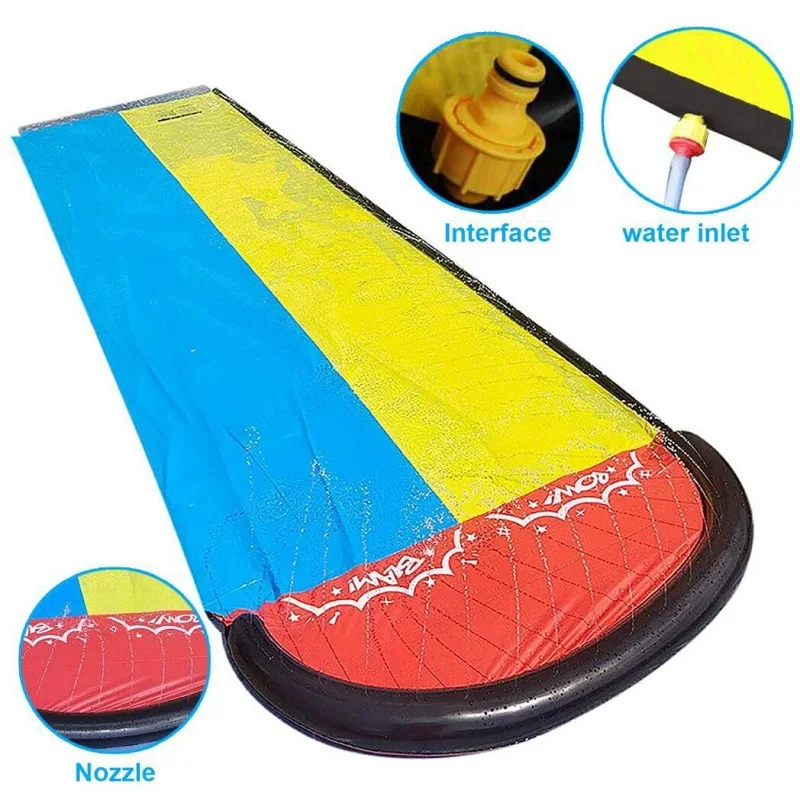 Inflatable Lawn Water Slide Summer Swimming Pool Waterslides Kids Water Toy Sprinkler for Backyard Outdoor Water Play Game Toys 5