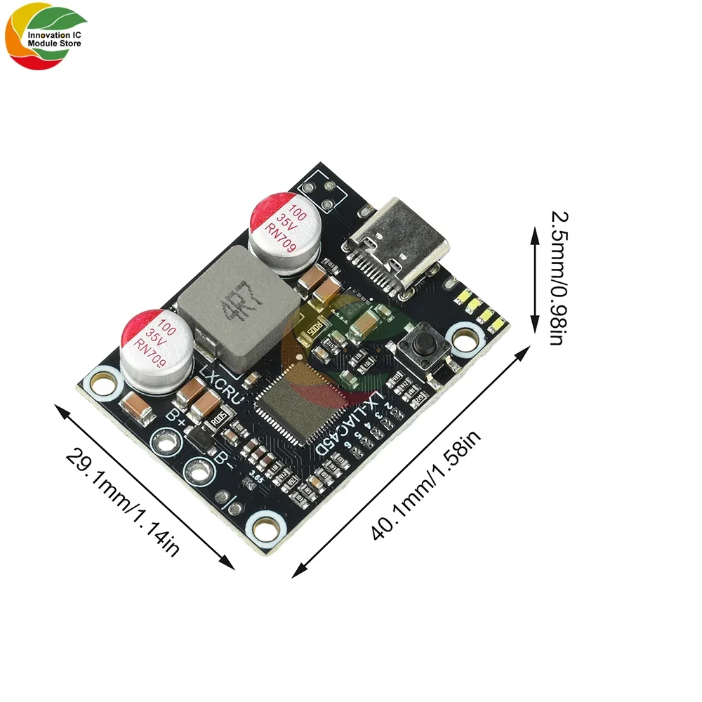 Modulo Power Bank 2-6S PD 45W a Ricarica Rapida, Scheda Madre DIY per Power Bank, Supporta Batterie agli Ioni di Litio e al Litio Ferro Fosfato - Image 2