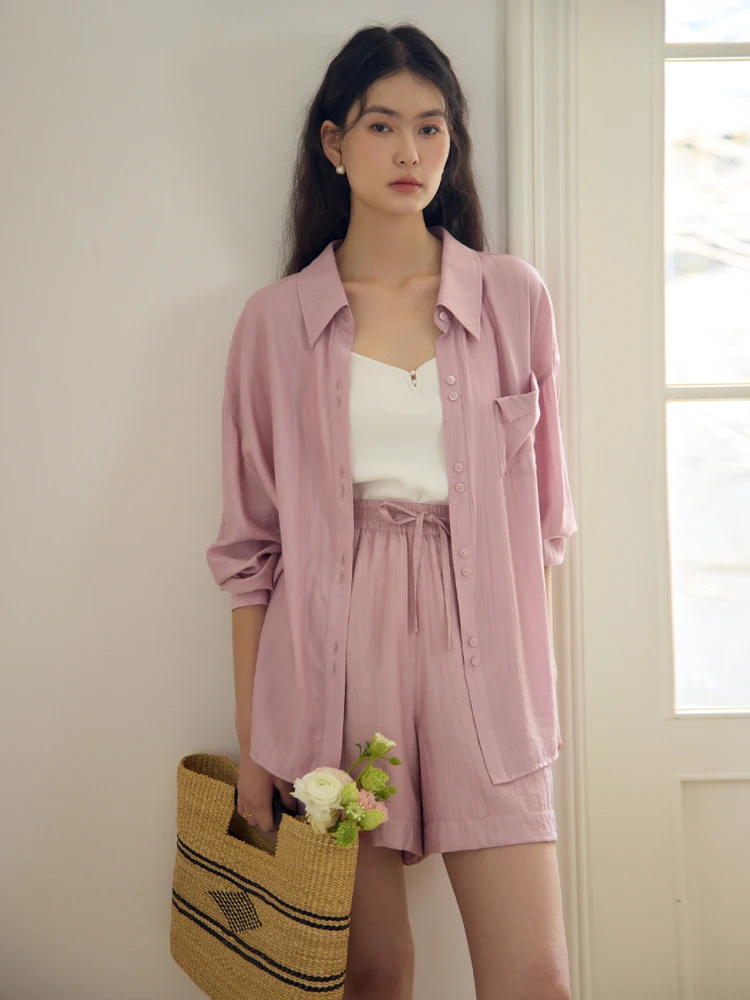 

DUSHU Plus Size Relaxationism Fashionable Comfortable Lazy Suit For Fat Girl Summer New Casual Look Suit 24DS82126 24DS82127