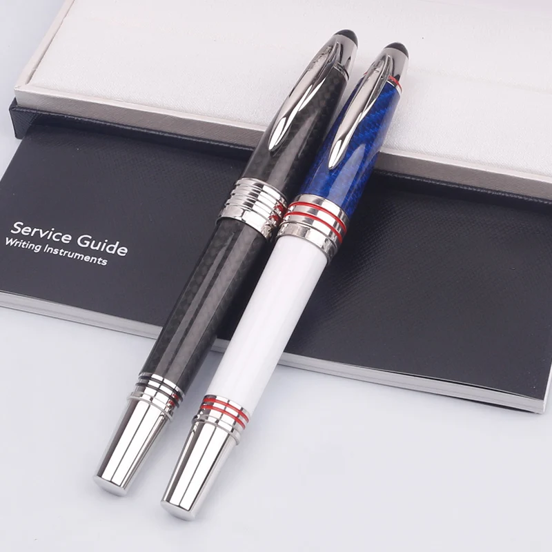 Luxury Monte Edition Mb Penna A Sfera In Fibra Di Carbonio Jfk Rollerball Penne Stilografiche Blance Forniture Scolastiche Per Ufficio Confezione Rega