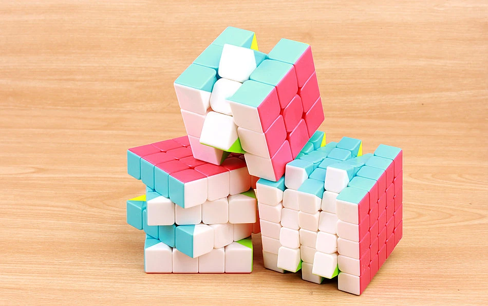 QY TOYS warrior 3x3x3 speed magic cube stickerless 4x4x4 professional puzzle cubo 5x5x5 smoothly cubes educational toys