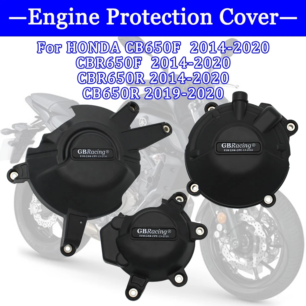 

For HONDA CB650F, CBR650F & CBR650R 2014-2020 & CB650R 2019-2020 Motorcycle Engine Protection GB Racing Carbon Fiber Texture