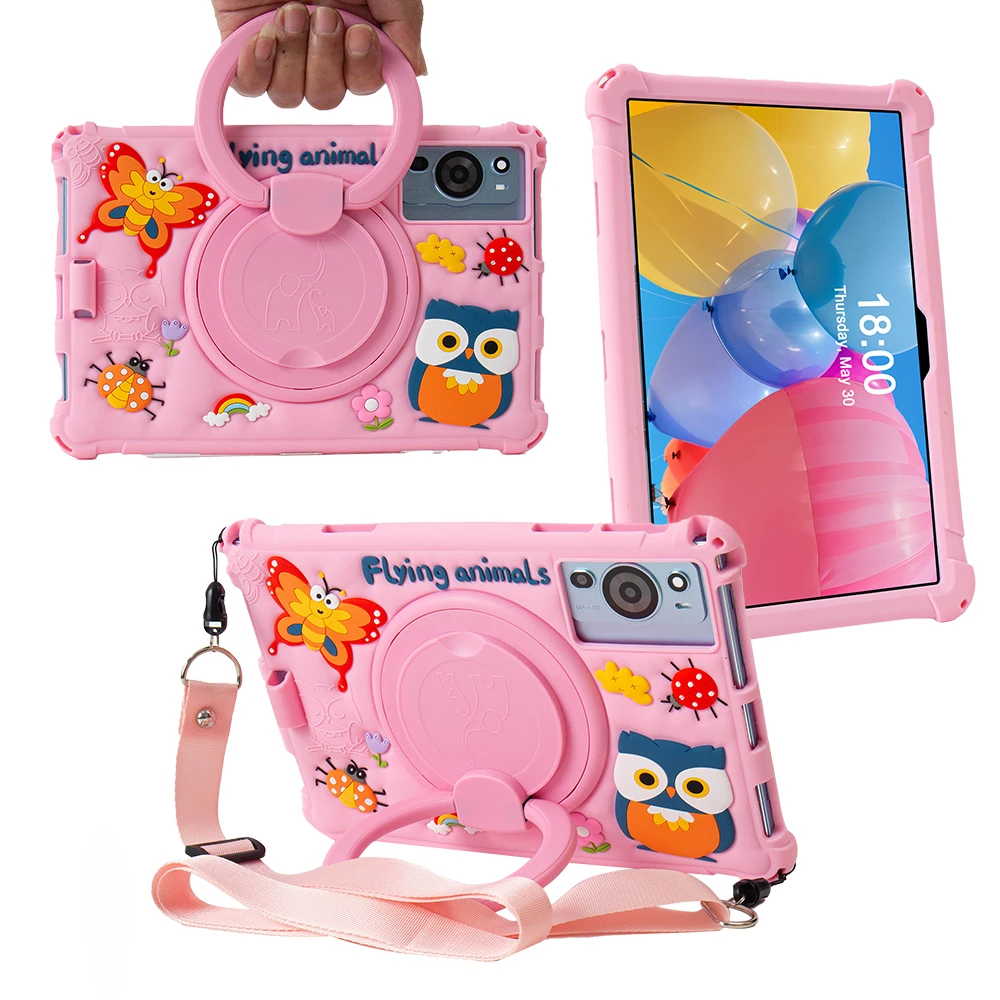 Soft Silicone Kids Tablet Case with 360° Rotating Stand and Handle – 11 Inch Cover