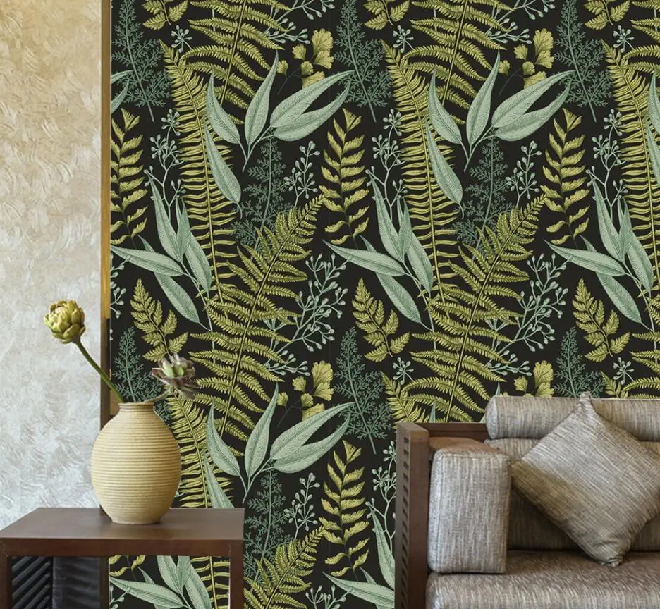 papier peint panoramique custom wallpaper 3d mural plant greening wallpaper fern background wall papel de parede